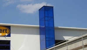 Vstupní modrá věž Albert Boskovice 14